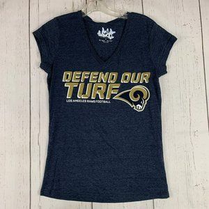 Los Angeles Rams Small Touch Casual T-Shirt Blue‎ New Women